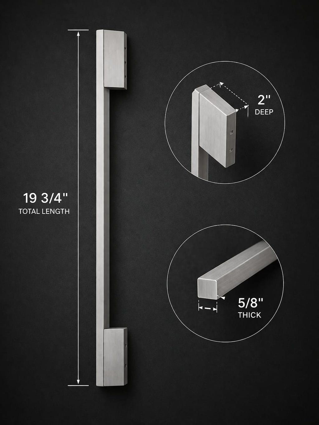 Upgraded Classic Appliances Door Pull  19 3/4 Inches  (500mm)