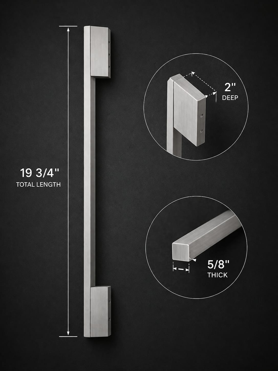 Upgraded Classic Appliances Door Pull  19 3/4 Inches  (500mm)